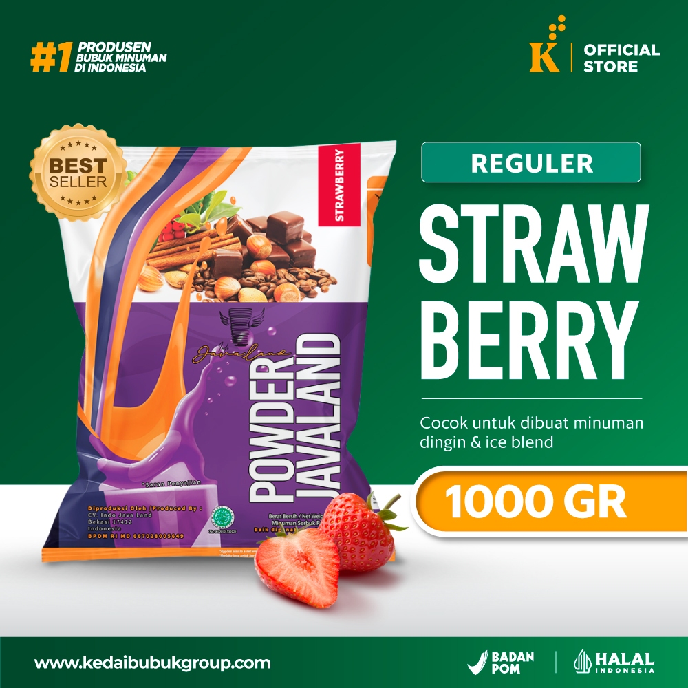 

Bubuk Minuman Powder Strawberry Javaland 1 kg