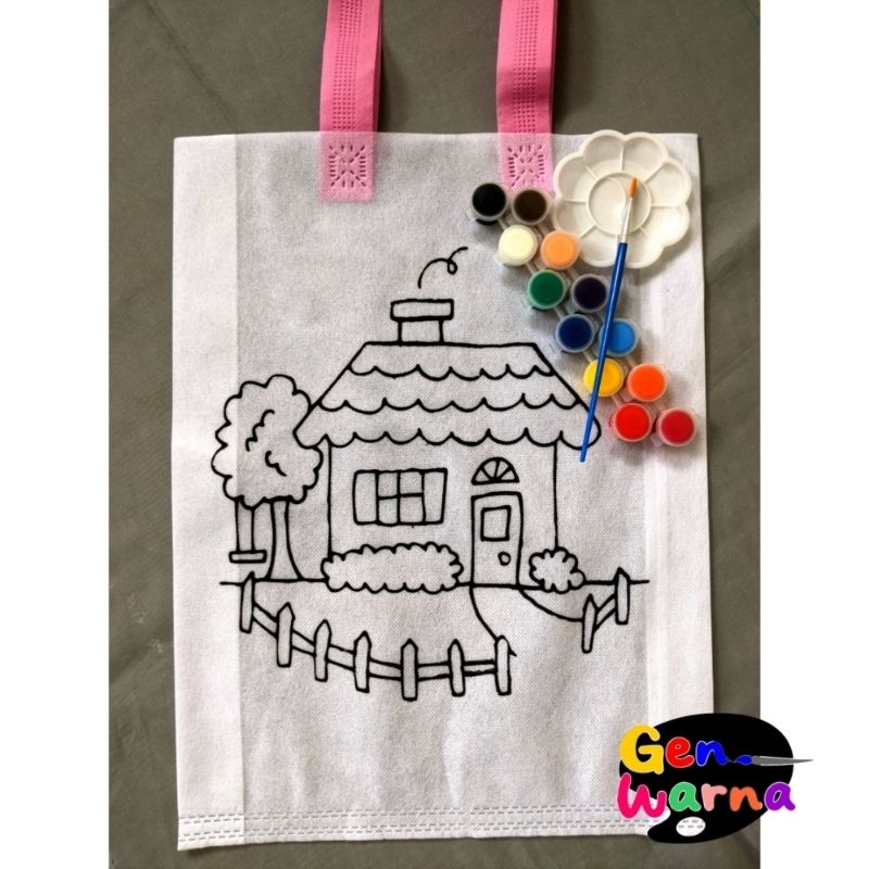 

Paket mewarnai tas spunbond prakarya anak - rumah