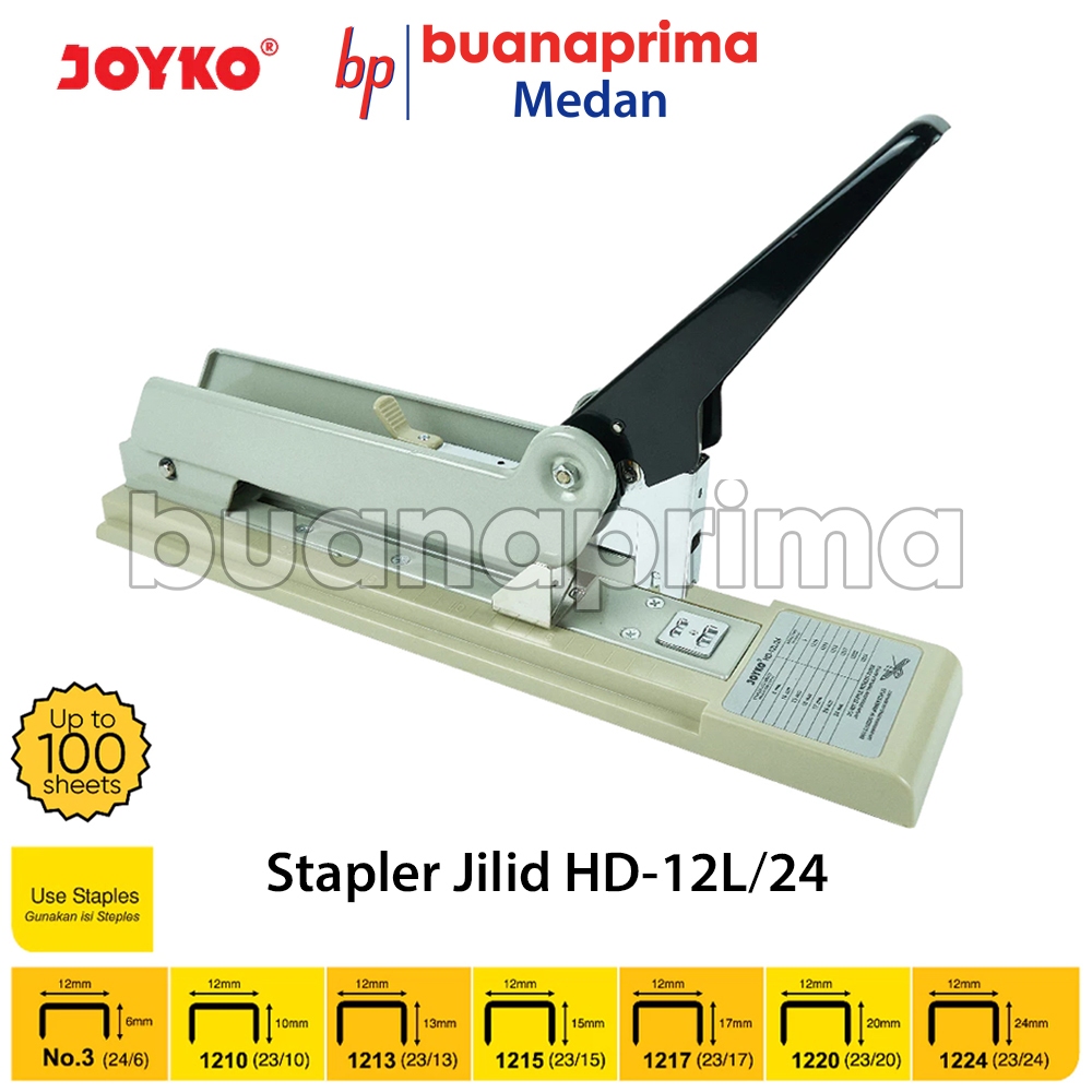 

Stapler JILID JOYKO HD-12L/24 Hekter Berat Besar Heavy Duty