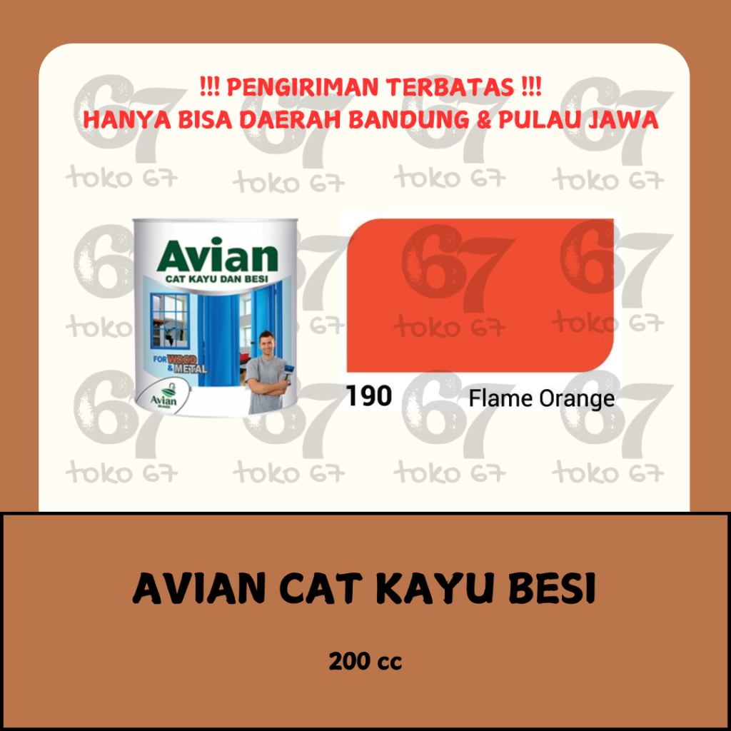 

AVIAN CAT MINYAK KAYU BESI 190 FLAME ORANGE 200 CC