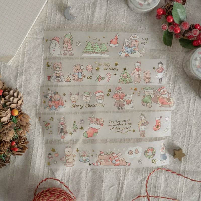 

[Sample per loop] Sho Little Happiness PET Tape - Beary Christmas . Mail Day
