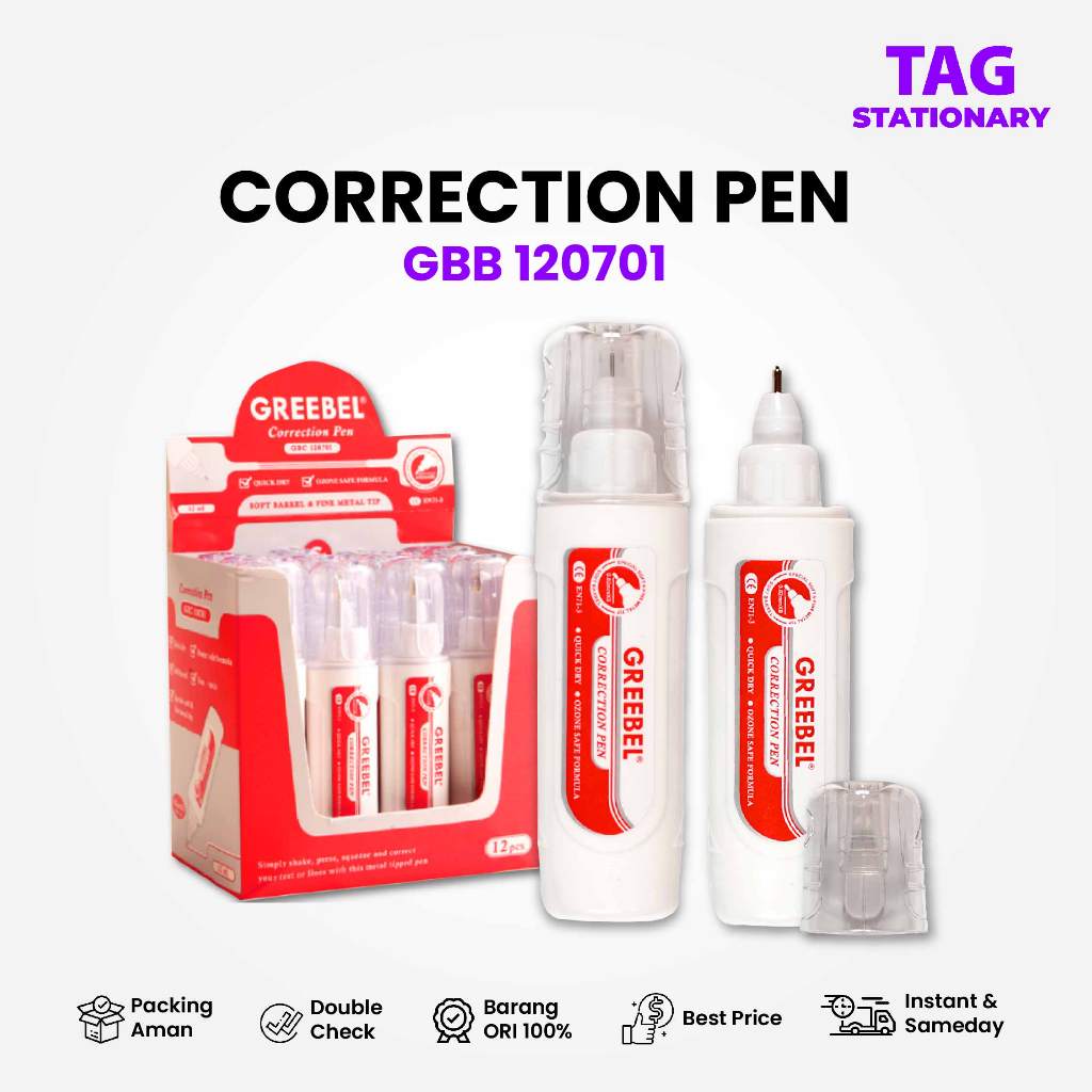 

GREEBEL Correction Pen GBC 120701 (PCS) / Tipe Ex Timur Agung Grosir
