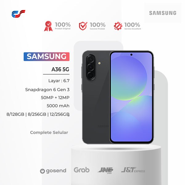 Samsung Galaxy A36 5G 8/128GB 8/256GB 12/256GB - Snapdragon 6 Gen 3 | Garansi Resmi