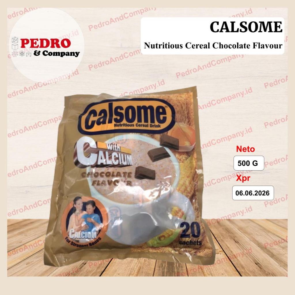 

Calsome Nutritious Cereal Drink Chocolate Flavour 500 gram isi 20 sachet