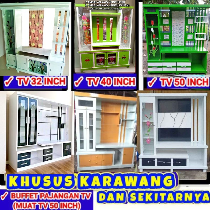 BUFFET PAJANGAN TV / BUPET TV MINIMALIS MODERN / LEMARI PAJANGAN TV 32 INCH 42 INCH 50 INCH / BUPET 