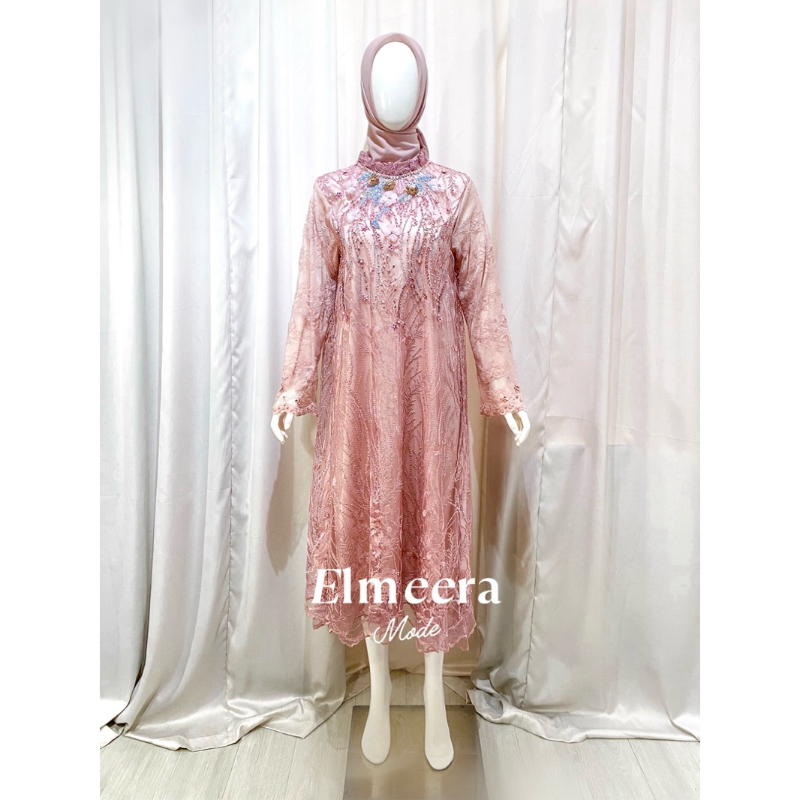 ELMEERA MODE | Elegant Lace and Sequin Rose Dress