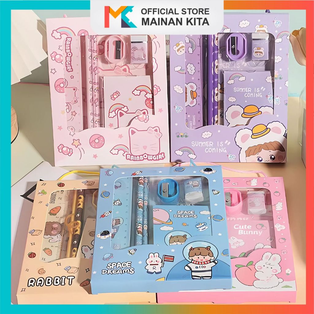 

MK620 Set Stationary Paket Alat Tulis Anak Sekolah Cocok untuk Souvenir atau Kado Ultah