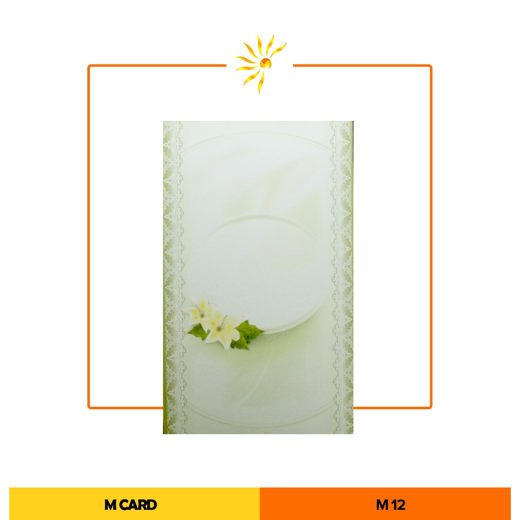 

Blangko Undangan Pernikahan / Wedding Invitation M 13 / 12 / 24 / 20 - ISI 100 PCS (BLANGKO KOSONG) - Sun Graphic