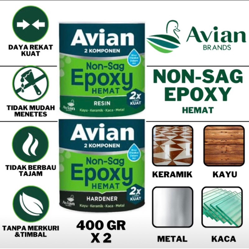 Lem Epoxy Non Sag Avian Epoxy Hemat