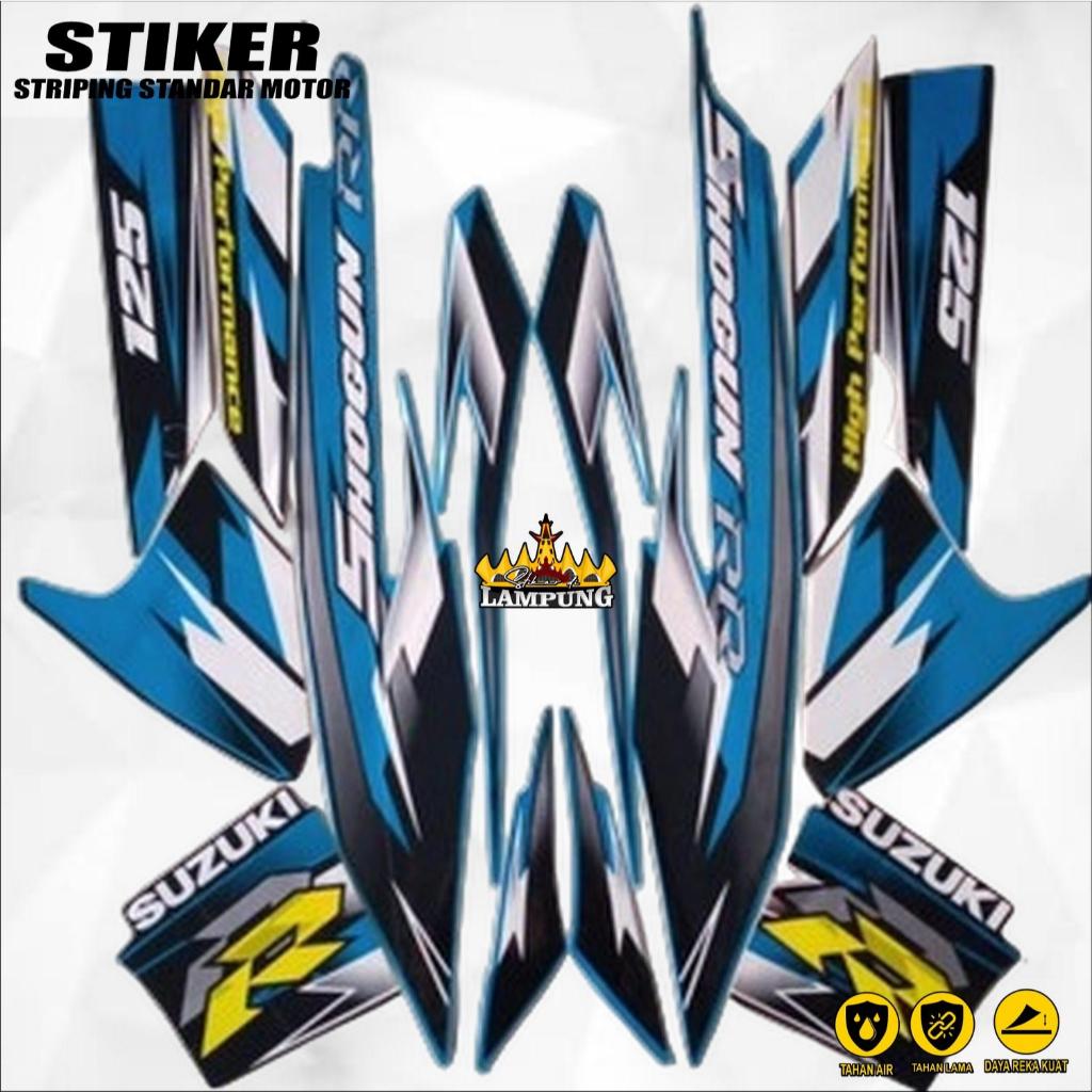 striping suzuki shogun rr 125 2008 hitam biru body standar berkualitas terbaik