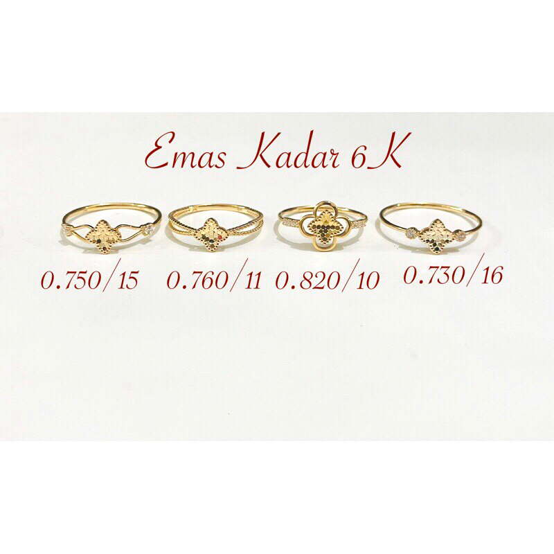 CINCIN EMAS KADAR 6K