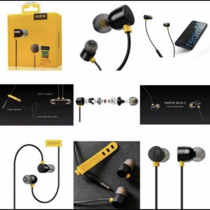 Headset hf realme buds TA -01 hf earphone magnet