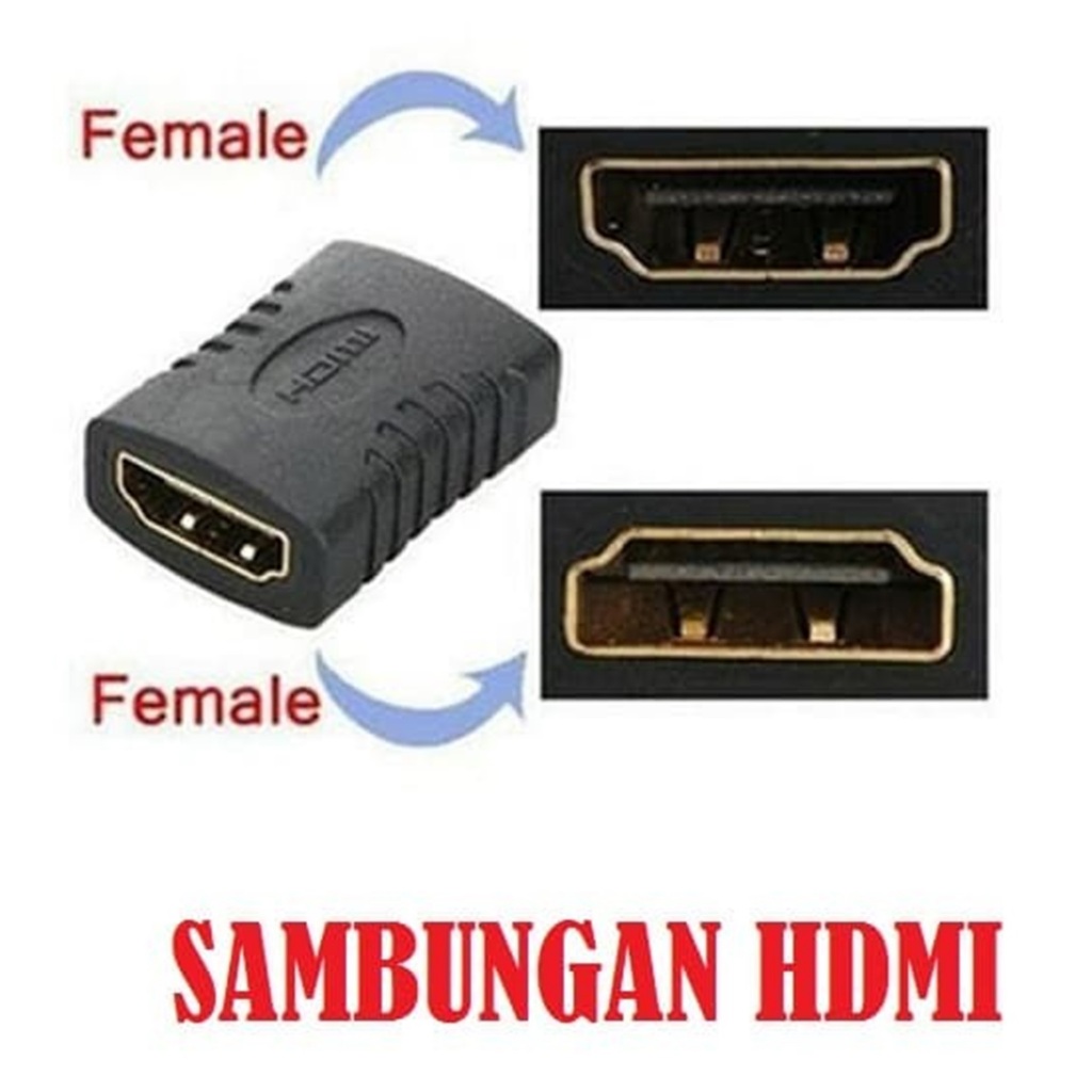 Sambungan Hdmi [Connector F To F Hdmi ] Adaptor Kabel Hdmi Ke Hdmi