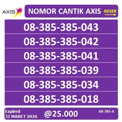 Kartu Perdana Nomor Cantik Axis 11 Digit