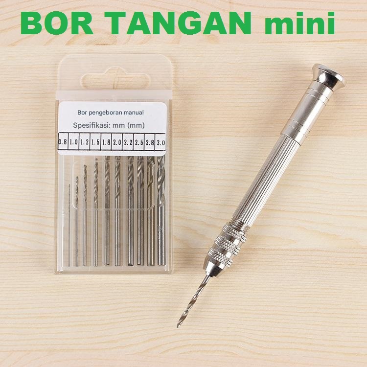 bor tangan kecil bor putar tangan inti kuning paduan baja multifungsi bor tangan mini bor manual 0.5