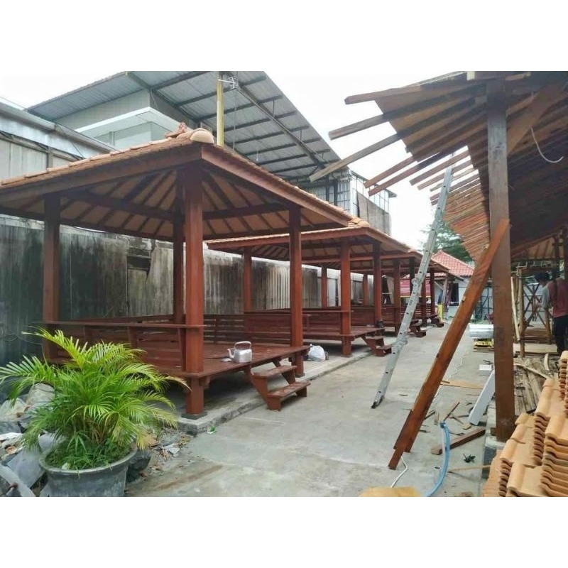 Gasebo minimalis outdoor teras rumah/ Gasebo taman