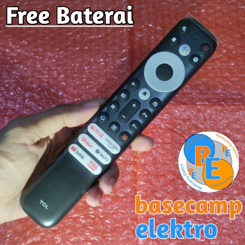 Remote TCL Android TV Original Asli Free Batu Baterai Remot TCL Android TV Original Android TV