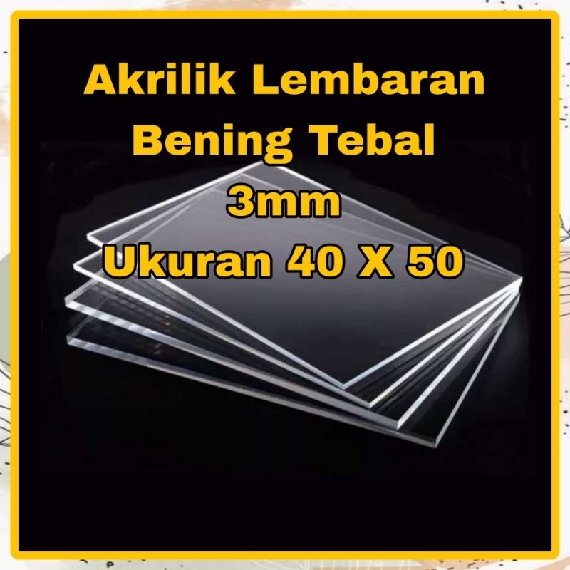 

Akrilik Lembaran Bening 3mm Ukuran 40X50 Marga Cipta Akrilik Murah Acrylic Custom Sheet Akrilik Murah Akrilik Solid akrilik potongan