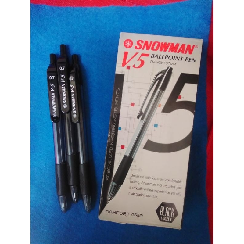 

Bolpoin / Bolpen / Pulpen Cetek Snowman V5 0.7mm HITAM