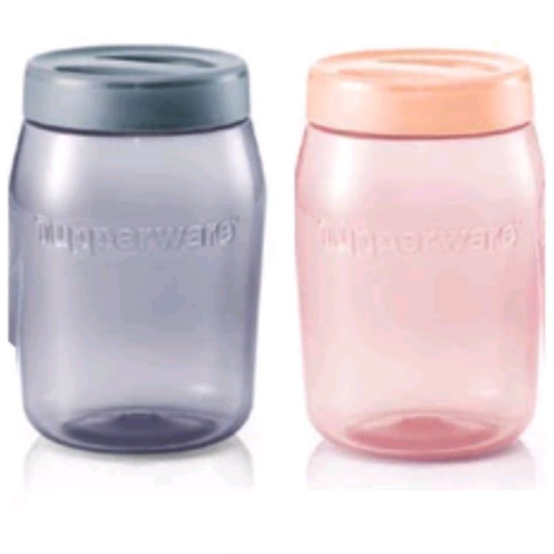 TUPPERWARE RAMADHAN BIG SALE - Toples Gelas / UNIVERSAL JAR 500ml (1 pasang: ABU2-MERAH) - PROMO HAN