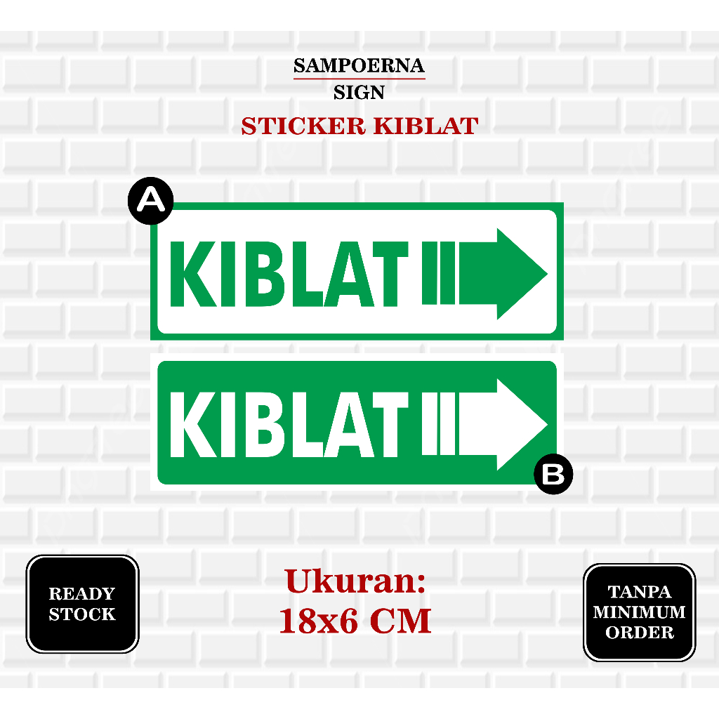 Stiker Kiblat / Sticker kiblat / stiker arah kiblat / sticker arah kiblat / stiker arah kiblat shala