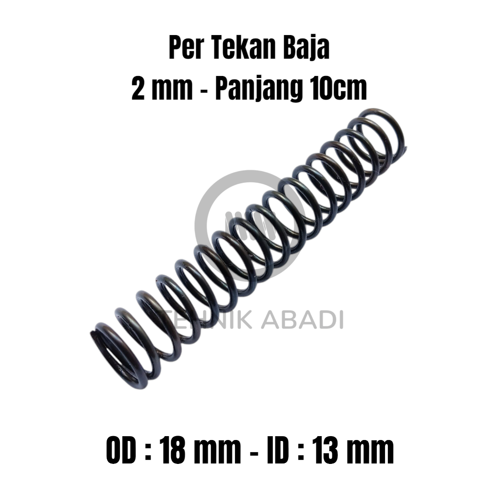 Per Spring Tekan Baja 2 mm Panjang 100 mm (10 cm) Termurah