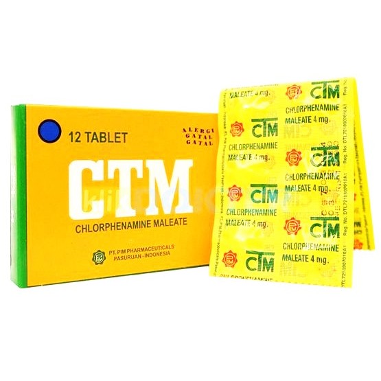 CTM TABLET - MENGOBATI GEJALA ALERGI SEPERTI KULIT GATAL, MATA BERAIR DAN BERSIN-BERSIN