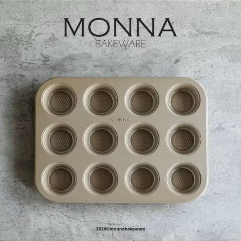 Muffin Pan 12 Cups Monna Bakeware | Cetakan Cupcake