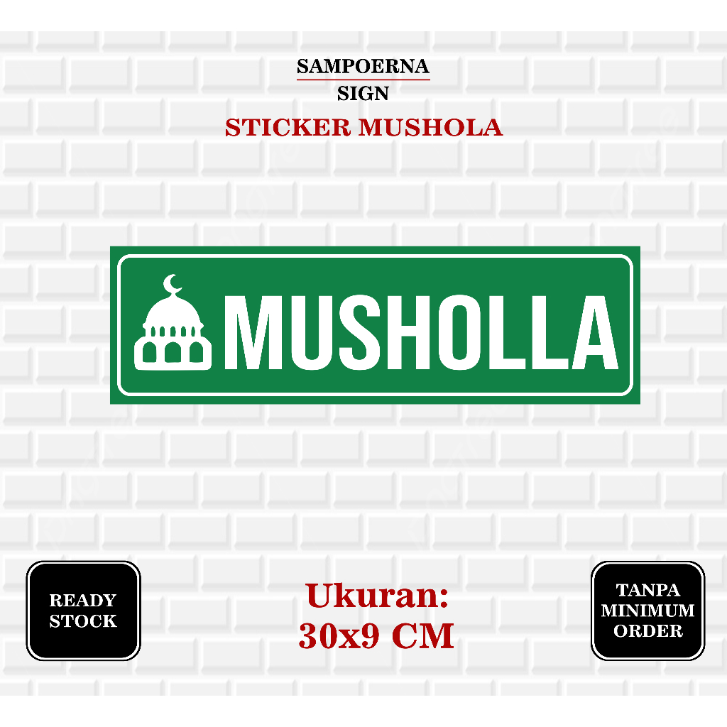 

Stiker Musholla / Sticker Mushala / stiker mushola / stiker sholat / Stiker Shalat / sticker tempat ibadah