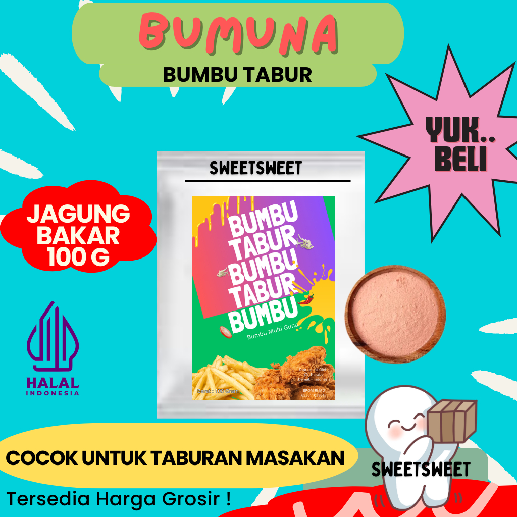 

Sweetsweet Bumbu Tabur Premium Aneka Rasa 100 G | Bumbu Tabur Penyedap Rasa (Bisa COD}