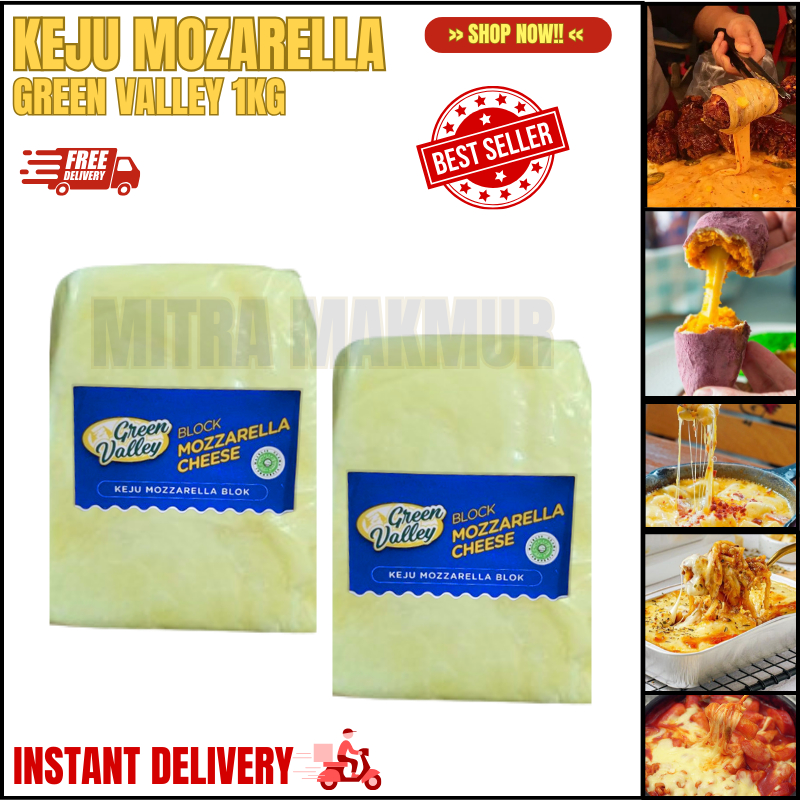 

Green Valley Mozarella 1 Kg Cheese Premium Keju Mozarella Lumer Termurah Terlaris