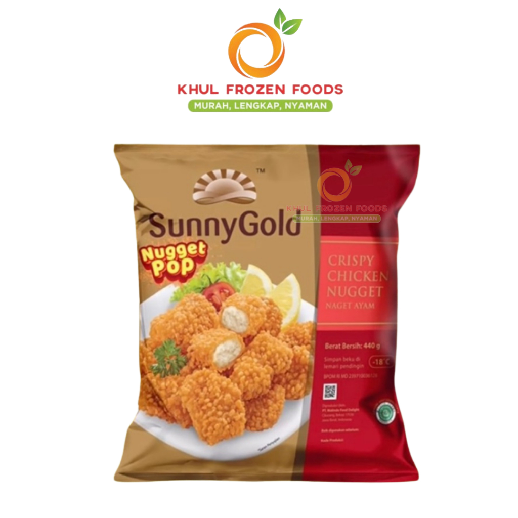 

Sunny Gold Nugget Ayam Crispy 440Gr / Sunny Gold Nugget / Nugget Ayam Sunny Gold / Nugget Ayam Sunny Gold Crispy 440gram / Khul frozen foods