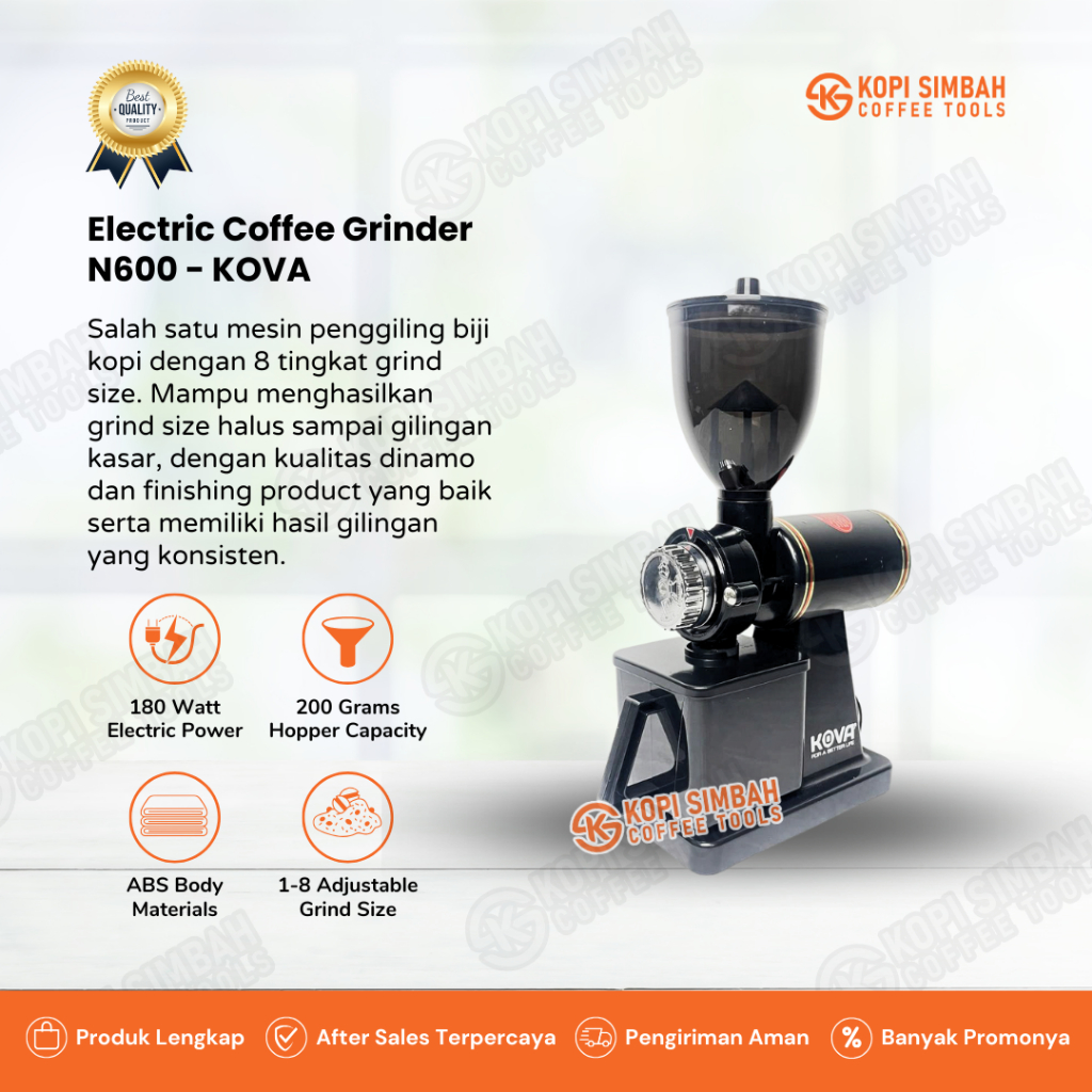 Coffee Grinder N600 KOVA Mesin Alat Penggiling Biji Kopi Elektrik N 600 Manual Brew BERGARANSI !
