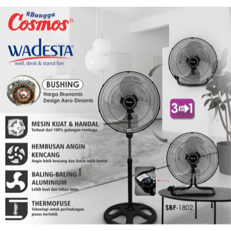 COSMOS KIPAS ANGIN / KIPAS BERDIRI INDUSTRIAL FAN SBF 1802/ 18 SIF 18 INCH