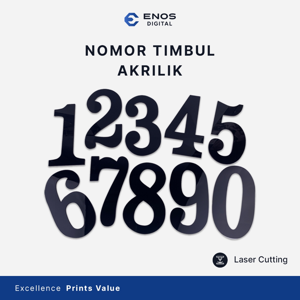 

NOMOR TIMBUL AKRILIK / NOMER ACRYLIC / LASER CUTTING HIGH QUALITY