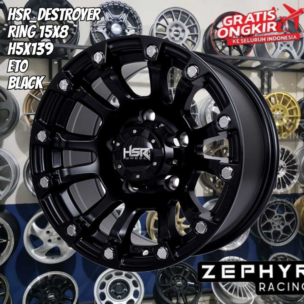 velg hsr destrayer ring 15 untuk Escudo,Jimny,Jimny Sierra,Katana,Sidekick,Vitara r15