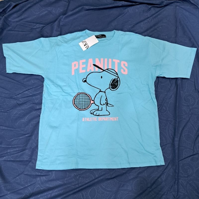 Zara Top Oversize Peanuts Blue