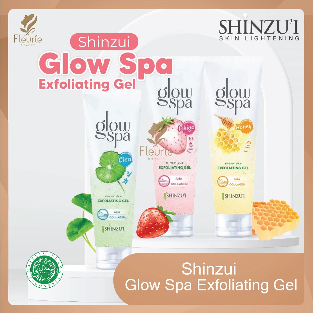 Shinzui Glow Spa Exfoliating Gel + AHA Collagen 130ml - Exfoliating Gel / Body Scrub Shinzui