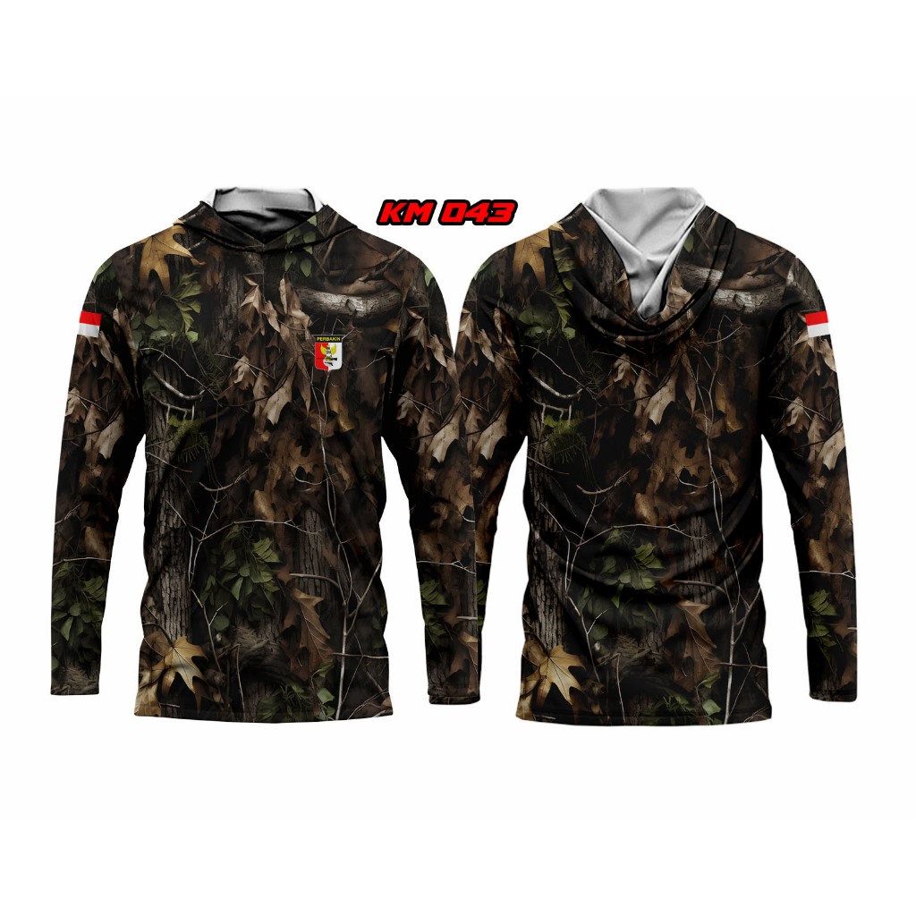 BAJU BERBURU HOODIE CAMO PERBAKIN / HOODIE SHIRT CAMO / JERSEY CAMO PERBAKIN