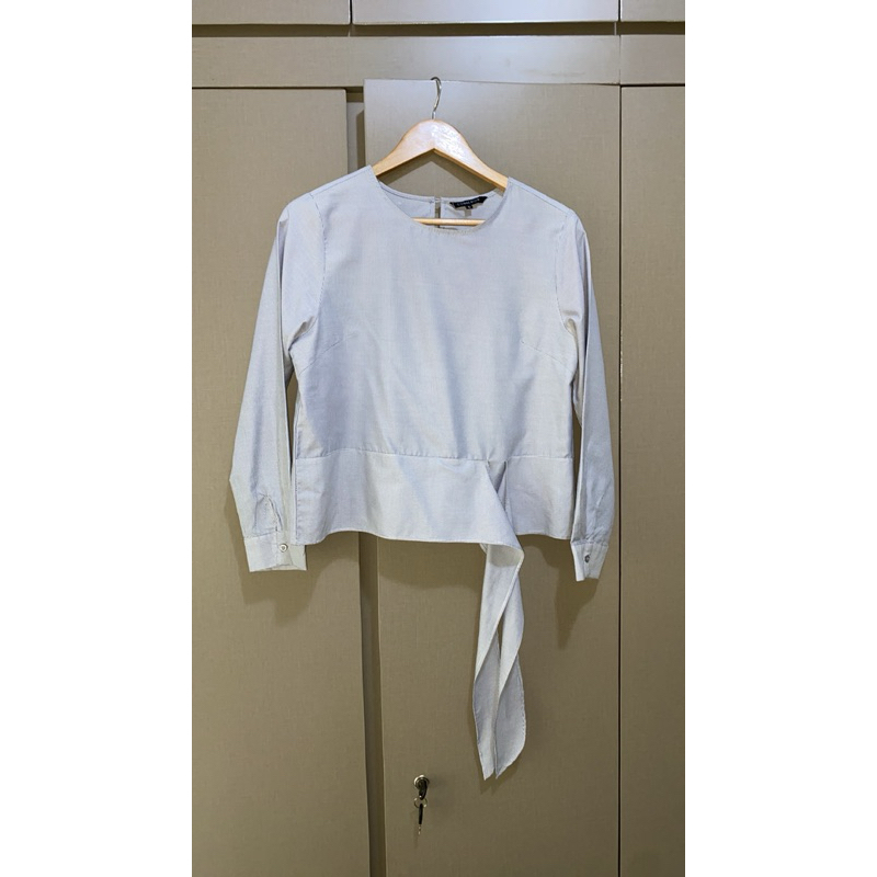 Preloved atasan salur biru