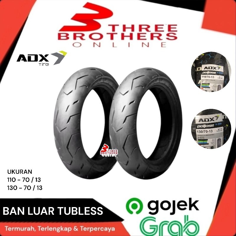Ban luar nmax tubeless tubless soft compound 110/70 130/70 ring 13 adx moto