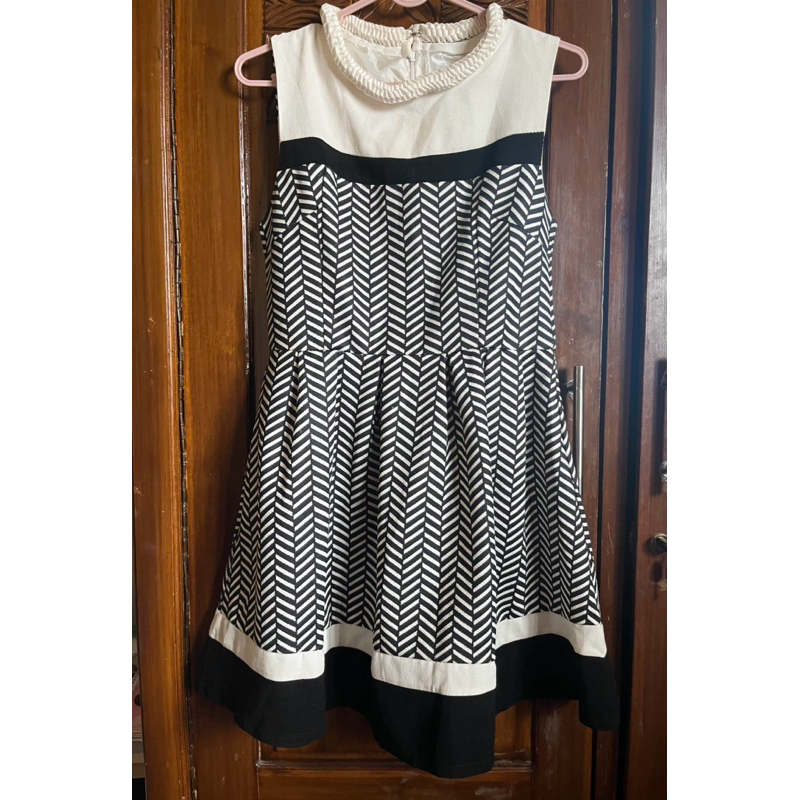 Preloved Mini Dress || Hitam || Putih
