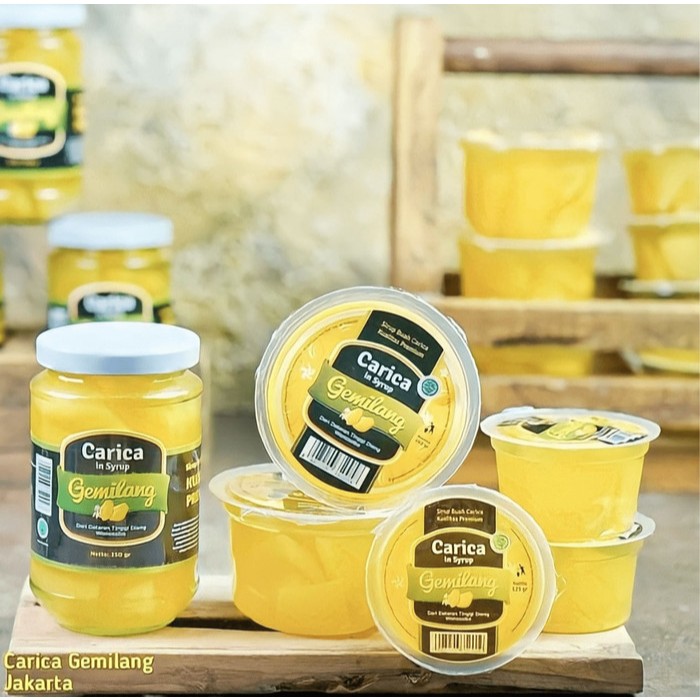 

RB Carica Merk Gemilang Segar Kemasan Buah Minuman Pepaya Rasa Yang Lezat Berkhasiat Khas Dieng