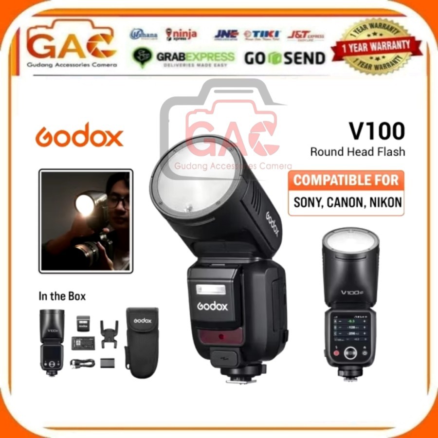 Godox V100 Round Head Flash V-100 Godox Flash