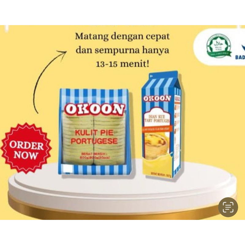 

Okoon Portuguese Egg Tart Filling 1lt 907Gr Filling cream krim