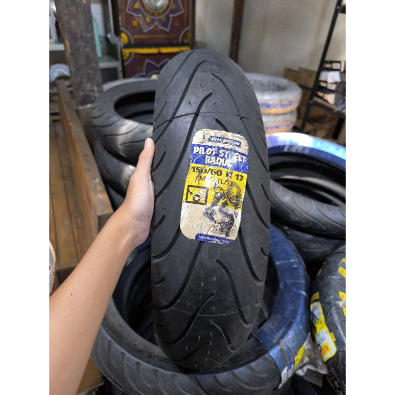 NOS BAN SPORT MICHELIN PILOT STREET RADIAL 150/60-17 TUBELESS BARU ORIGINAL MICHELIN.