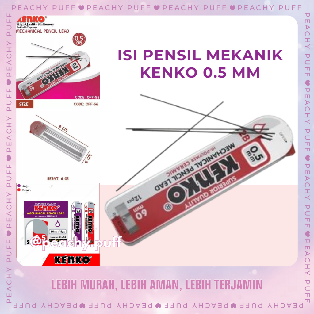 

New Product Isi Pensil Mekanik Kenko 0.5 Mm 2B (Off-56)