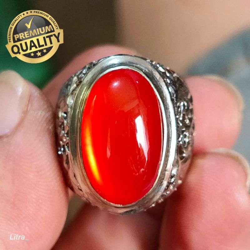 code 71. Batu cincin natural orange raflesia.