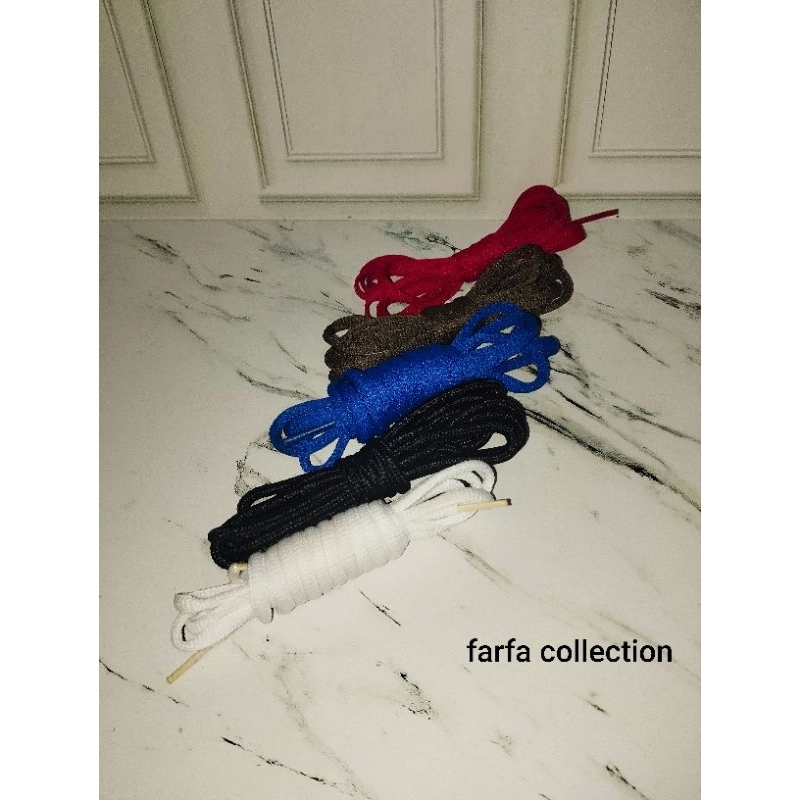 Tali sepatu model bulat/tali sepatu sekolah/tali sepatu polos bulat premium