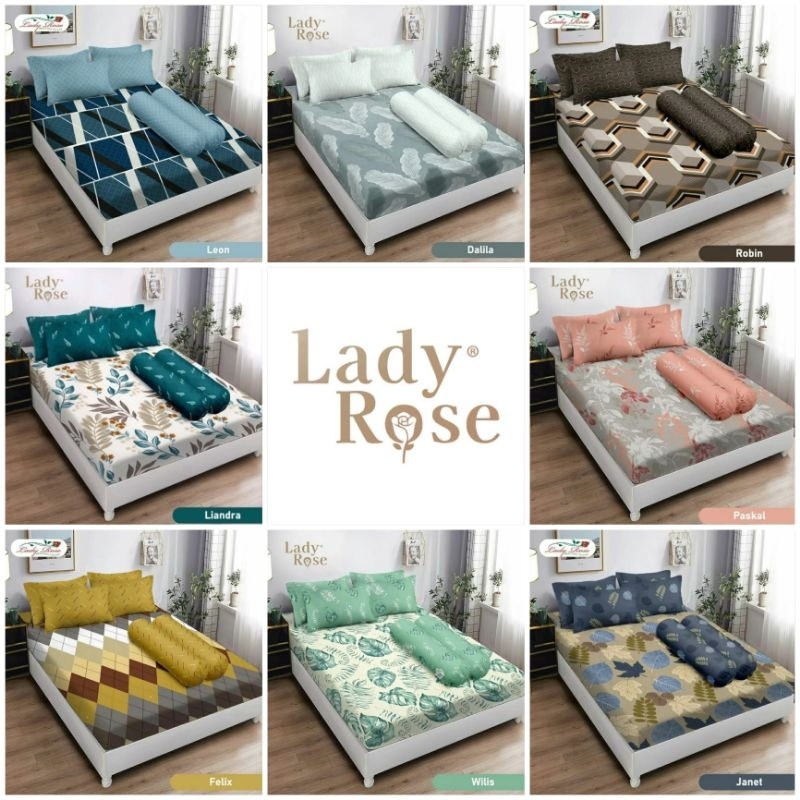 SPREI LADY ROSE 180X200 / SPREI LADY ROSE KING SIZE BANTAL 2 GULING 2 / SPREI LADY ROSE TERMURAH / S